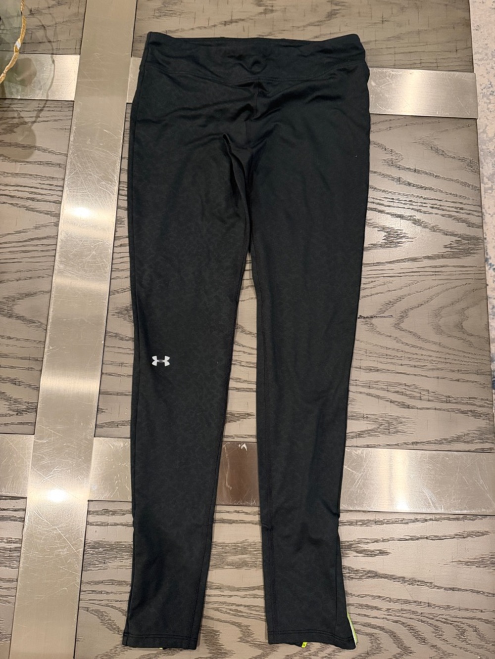 Under Armour Black Training Leggings with Reflective Logo